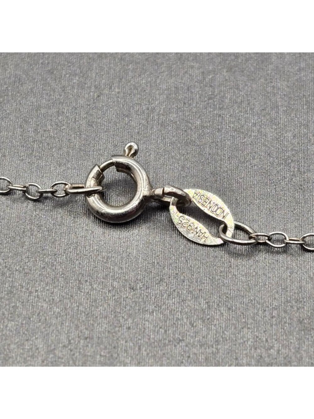 HAN Sterling Silver Crystal Encrusted Cross Pendant Necklace 18" Open Heart 925 - Picture 6 of 11